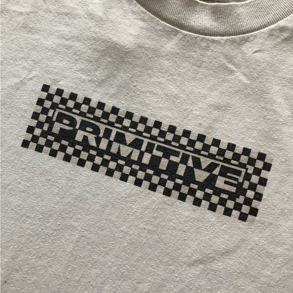 Primitive Skateboarding Black & White Checkerboard Logo T-Shirt - Picture 5 of 9